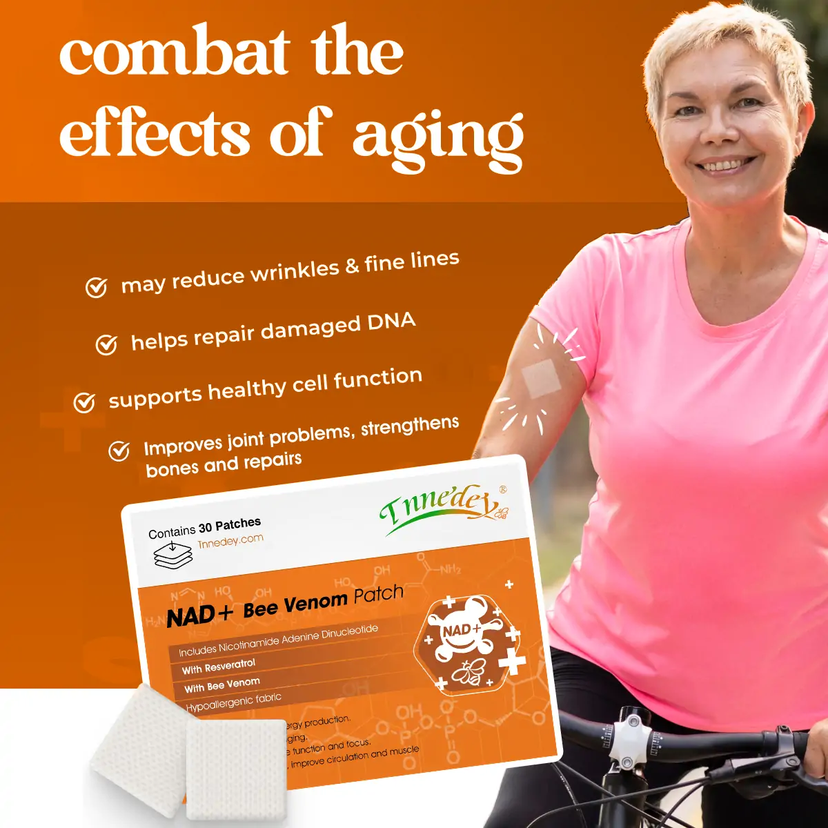 [Official Store]Tnnedey® NAD+ Bee Venom Patch – Ultimate Skin Rejuvenation & Energy Boost（Last Day Discount：75%）